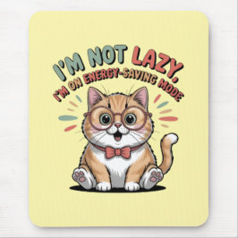 Cat in Energy Saving Mode Mousepad