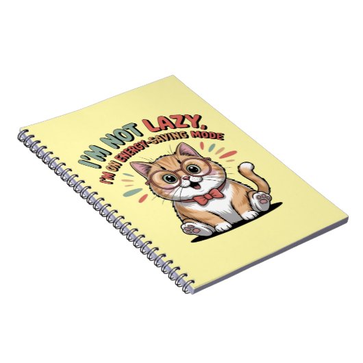 Cat in Energy Saving Mode Notizblock (Rechte Seite)