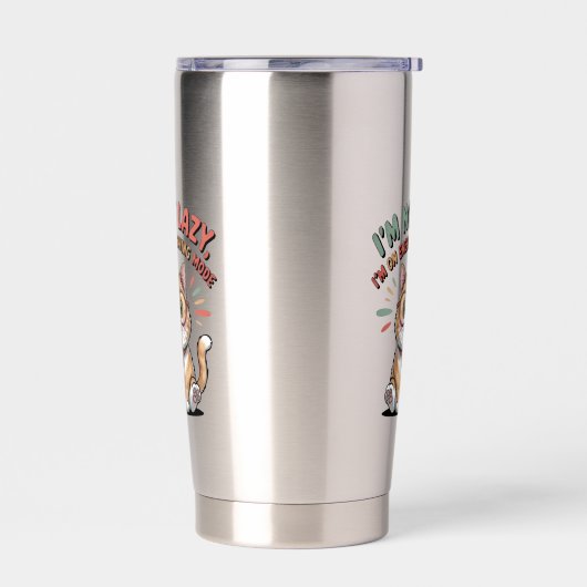 Cat in Energy Saving Mode Thermobecher (Links)