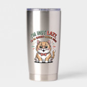 Cat in Energy Saving Mode Thermobecher (Rückseite)