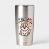 Cat in Energy Saving Mode Thermobecher (Vorderseite)