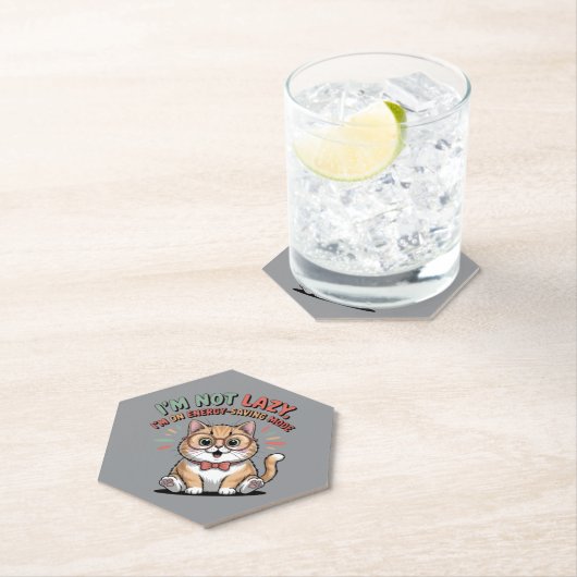 Cat in Energy Saving Mode Untersetzer (Vor Ort)