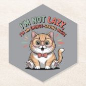 Cat in Energy Saving Mode Untersetzer (Vorderseite)