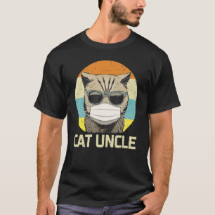 Cat in Face Mask Sonnenbrille Quarantine Funny Bes T-Shirt