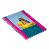 Cat in float duck notizblock (Rechte Seite)