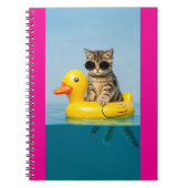 Cat in float duck notizblock (Vorderseite)