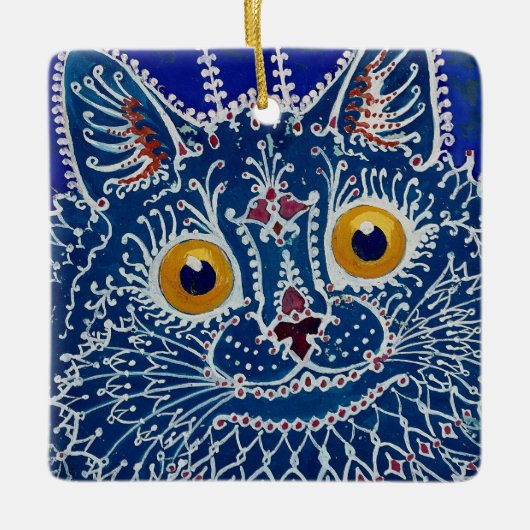 "Cat in Gothic Style" von Louis Wain Keramikornament (Vorderseite)