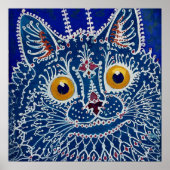 "Cat in Gothic Style" von Louis Wain Poster (Vorne)