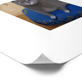 Cat in Japan Painting Art Print Poster (Ecke)