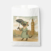 Cat in London bei Big Ben England Geschenktütchen (Vorderseite)
