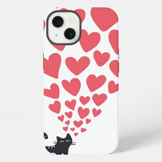 Cat in Love iPhone Hülle (Rückseite)