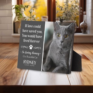 Cat in Love Memory Foto Moderne Gedenkstätte Plaqu Fotoplatte