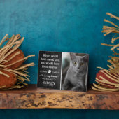 Cat in Love Memory Foto Rustic Memorial Fotoplatte (Seite)