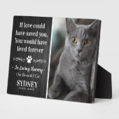 Cat in Love Memory Foto Rustic Memorial Fotoplatte (Seite)