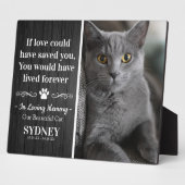 Cat in Love Memory Foto Rustic Memorial Fotoplatte (Seite)