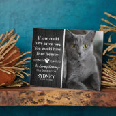 Cat in Love Memory Foto Rustic Memorial Fotoplatte (Seite)