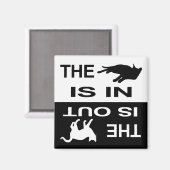 Cat In/Out 2 Magnet (Vorderseite/Rückseite)