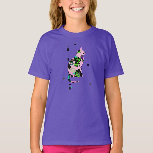 Cat in pink T-Shirt (Vorderseite)