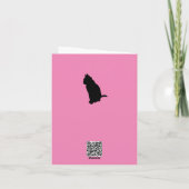 Cat In Position Silhouette Vector ausschneiden Karte (Rückseite)