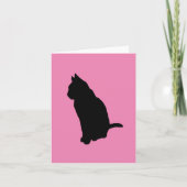 Cat In Position Silhouette Vector ausschneiden Karte (Vorderseite)