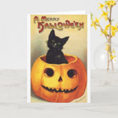 Cat In Pumpkin Karte (Gelbe Blume)