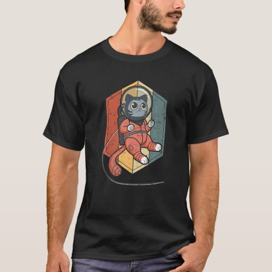 Cat in Space Space Cat Nerdy 1 T-Shirt (Vorderseite)