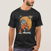 Cat in Space Space Cat Nerdy 4 T-Shirt (Vorderseite)