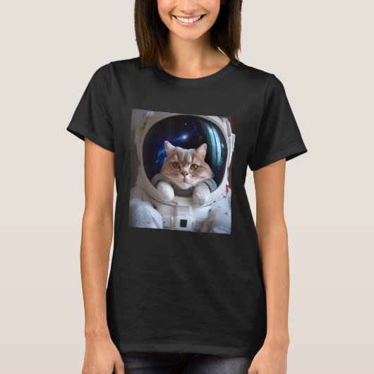 Cat in Space T-Shirt (Vorderseite)