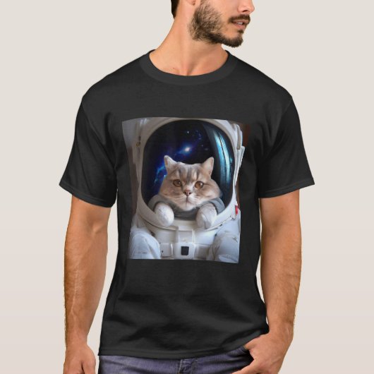 Cat in Space T-Shirt (Vorderseite)