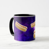 CAT IN SPACE WITH HOT DOGS funny COFFEE MUG Tasse (Vorderseite Links)
