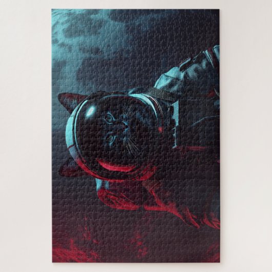 Cat in Spacesuit Jigsaw Puzzle to have fun with (Vertikal)