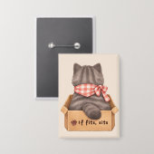 Cat in The Box Button (Vorderseite/Rückseite)