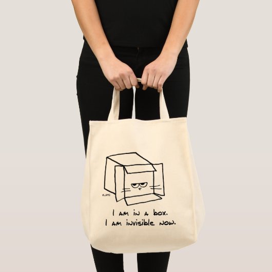 Cat in the Box - Funny Cat Market Tote Tragetasche (Vorderseite (Produkt))