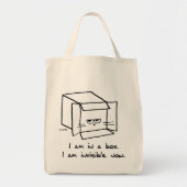 Cat in the Box - Funny Cat Market Tote Tragetasche (Vorne)