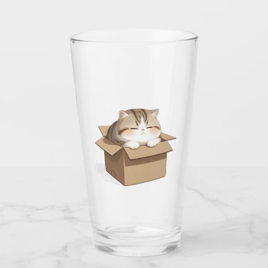 Cat In the box Glas (Vorderseite)