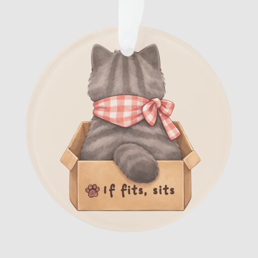Cat in The Box Ornament (Vorderseite)