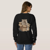 Cat in the Box Shirt (Schwarz voll)
