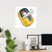 Cat in the can of sardines poster (Heimbüro)