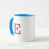 Cat in the Hat Balancing Act Monogramm E Tasse (Vorderseite Links)