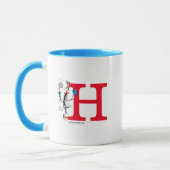 Cat in the Hat Balancing Act Monogramm H Tasse (Links)