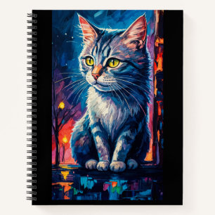 Cat in the Night Notizblock