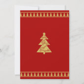 Cat in the Santa Claus hat delivers Christmas gift Einladung (Rückseite)