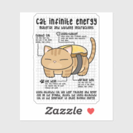 Cat Infinite Energy Butter Toast Aufkleber