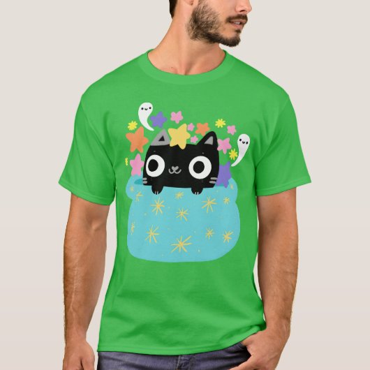 Cat Inhe Pot witzig T-Shirt (Vorderseite)