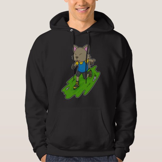 Cat Inline skating Roller skates Sports Hoodie (Vorderseite)