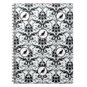 Cat Inspiriert Damask Elegante Hellblau Notizblock (Vorderseite)