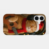 Cat iPhone 16 Case Playing Christmas Music iPhone 16 Hülle (Rückseite (Horizontal))