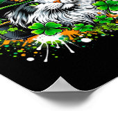 Cat Irish Patricks Day mit Leprechaun Hat Poster (Ecke)