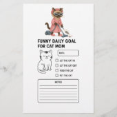 Cat is cleaning house Daily Goal for Cat Mom Briefpapier (Vorderseite)