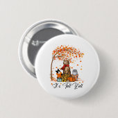 Cat It's Fall Y’all Pumpkins Autumn Halloween Cat Button (Vorne & Hinten)